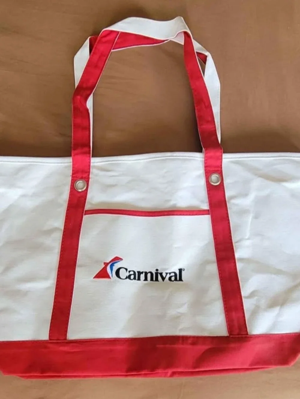 Carnival Cruise Line White and Red Tote Bag - Shoulder Bag